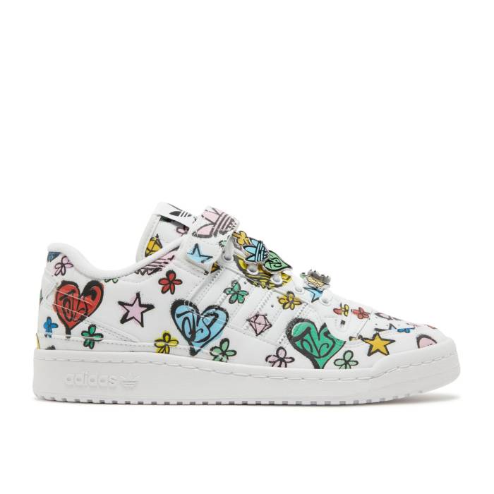 アディダス Adidas 【 Jeremy Scott X Forum 84 Low \u0027Monogram\u0027 Men Cloud White/Cloud White/Core Black 】 ジェレミー 討論会 メンズ 白いこと 白いこと 中核グループ 黒いこと 黒いこと