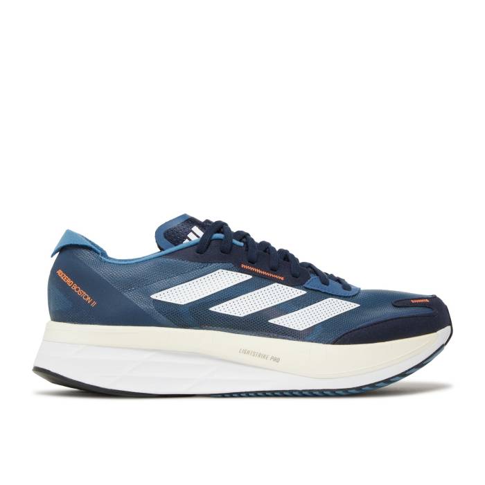 アディダス Adidas 【 Adizero Boston 11 'Wonder Steel' Men Wonder Steel/Cloud White/Solar Orange 】 アディゼロ ボストン メンズ Steel スティール 白色 ホワイト orange 橙・オレンジ