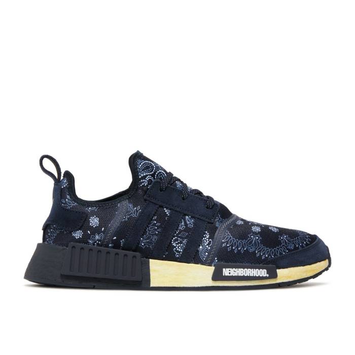 アディダス Adidas 【 Neighborhood X Nmd_R1 \u0027Navy Paisley Bandana\u0027 Men Night Navy/Night Navy/Cloud White 】 メンズ ナイト爵 紺色 米国海軍 白いこと 白いこと