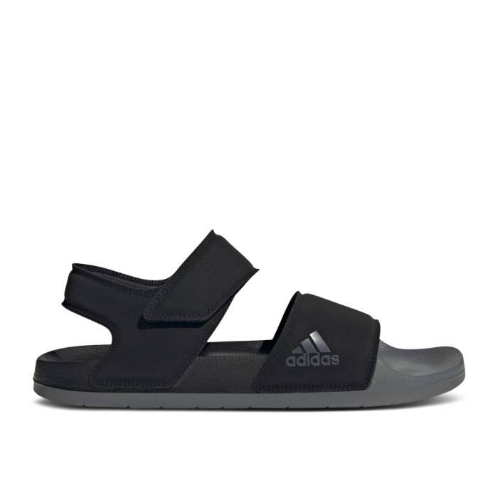 アディダス Adidas 【 Adilette Sandal 'Black Grey' Men Core Black/Grey Five/Core Black 】 アディレッタ メンズ コア 黒色 ブラック 灰色 グレー