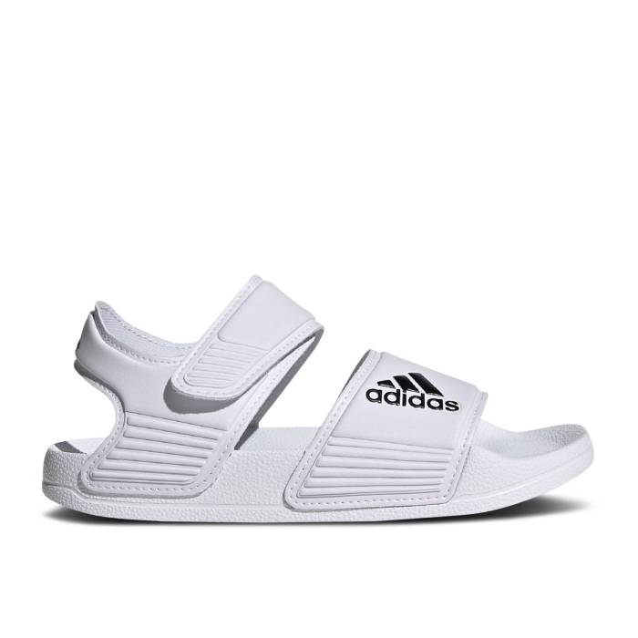 アディダス Adidas 【 Adilette Sandal K \u0027White Black\u0027 Youth Cloud White/Core Black/Cloud White 】 アディレッタ お坊っちゃん キッズ 白いこと 白いこと 中核グループ 黒いこと 黒いこと