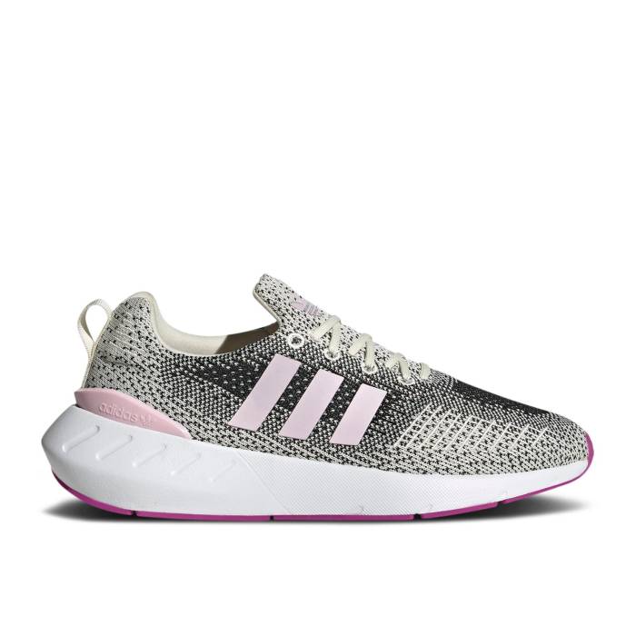 アディダス Adidas 【 Wmns Swift Run 22 \u0027Cream Black Clear Pink\u0027 Women Wonder White/Wonder White/Core Black 】 Swift 幽客 黒いこと 黒いこと レディース 白いこと 白いこと 中核グループ 黒いこと 黒いこと