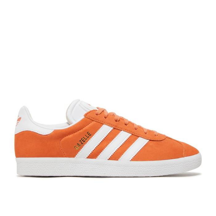 アディダス Adidas 【 Wmns Gazelle \u0027Solar Orange\u0027 Women Solar Orange/Cloud White/Gold Metallic 】 ガゼル レディース orange 橙・オレンジ色 白いこと 白いこと ゴールド