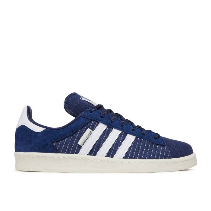 アディダス Adidas 【 Campus 80S ashiko Men Dark Blue/Cloud White/Off White 】 キャンパス メンズ 青色 ブルー 白色 ホワイト