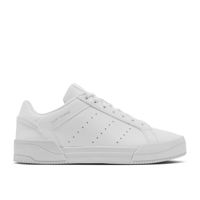 アディダス Adidas 【 Court Tourino J 'Triple White' Youth Cloud White/Cloud White/Cloud White 】 コート ジュニア キッズ 白色 ホワイト