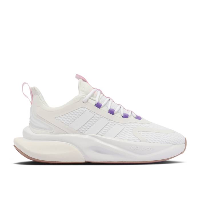 アディダス Adidas 【 Wmns Alphabounce+ White College Purple Women Cloud White/Team College Purple 】 カレッジ レディース 白色 ホワイト Team チーム カレッジ Purple 紫・パープル