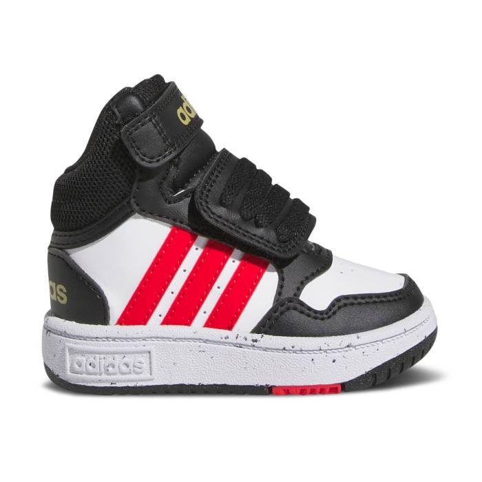 アディダス Adidas 【 Hoops Mid I Black White Vivid Red Infant Cloud White/Vivid Red/Core Black 】 ミッド 白色 ホワイト ベビー 白色 ホワイト Red 赤・レッド コア 黒色 ブラック