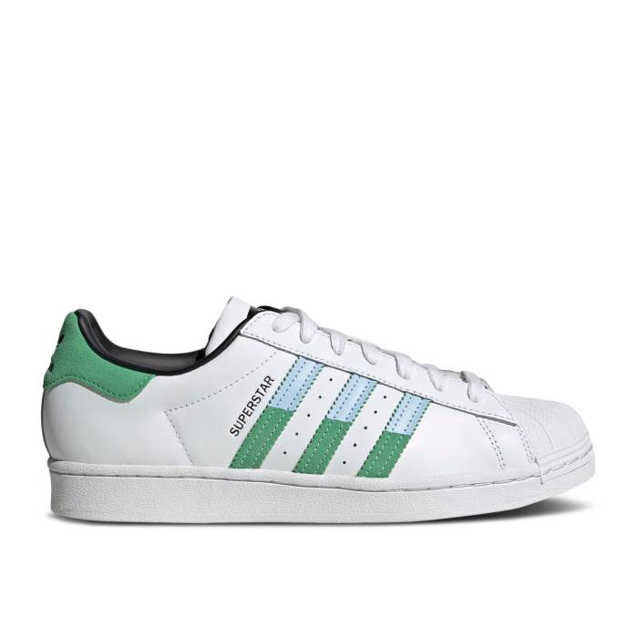 アディダス Adidas 【 Superstar \u0027White Green Blue\u0027 Men Cloud White/Semi Screaming Green/Blue Dawn 】 Superstar はやりっ児 green 緑・緑であること メンズ 白いこと 白いこと green 緑・緑であること 青み 青色