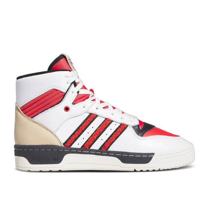 アディダス Adidas 【 Rivalry High \u0027Chicago Chenille\u0027 Men Footwear White/Glory Red/Core Black 】 ご機嫌 メンズ 白いこと 白いこと Red 赤・赤いこと 中核グループ 黒いこと 黒いこと