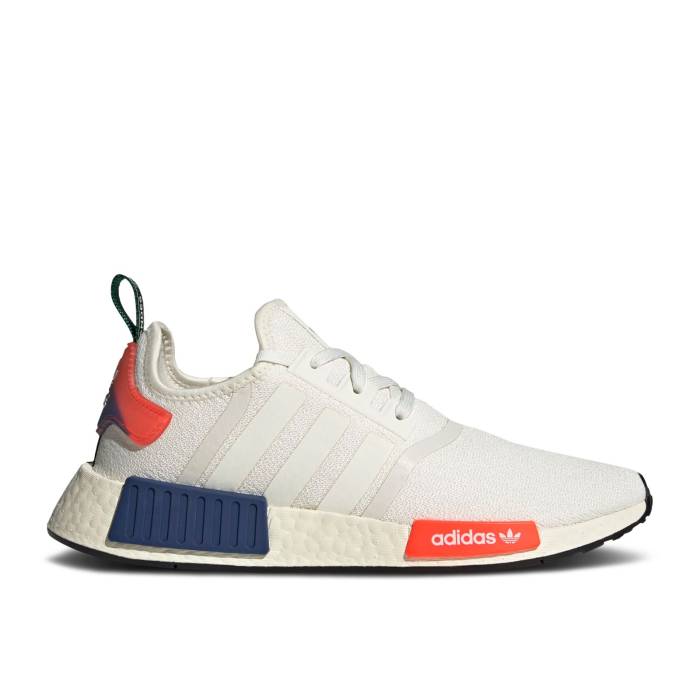 アディダス Adidas 【 Nmd_R1 'White Navy Solar Red' Men Cloud White/Off White/Solar Red 】 紺色 ネイビー メンズ 白色 ホワイト Red 赤・レッド