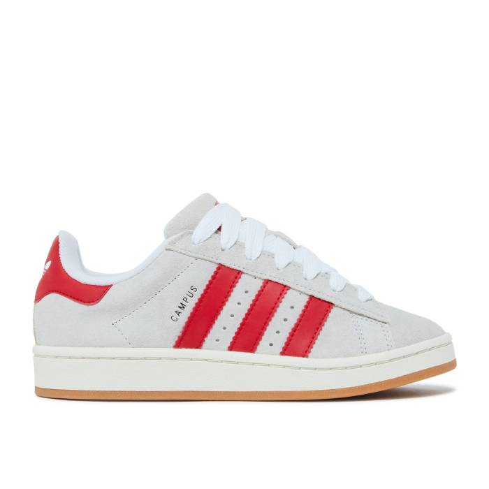 アディダス Adidas 【 Wmns Campus 00S Crystal White Scarlet Women Crystal White/Better Scarlet/Off White 】 キャンパス 白色 ホワイト レディース 白色 ホワイト