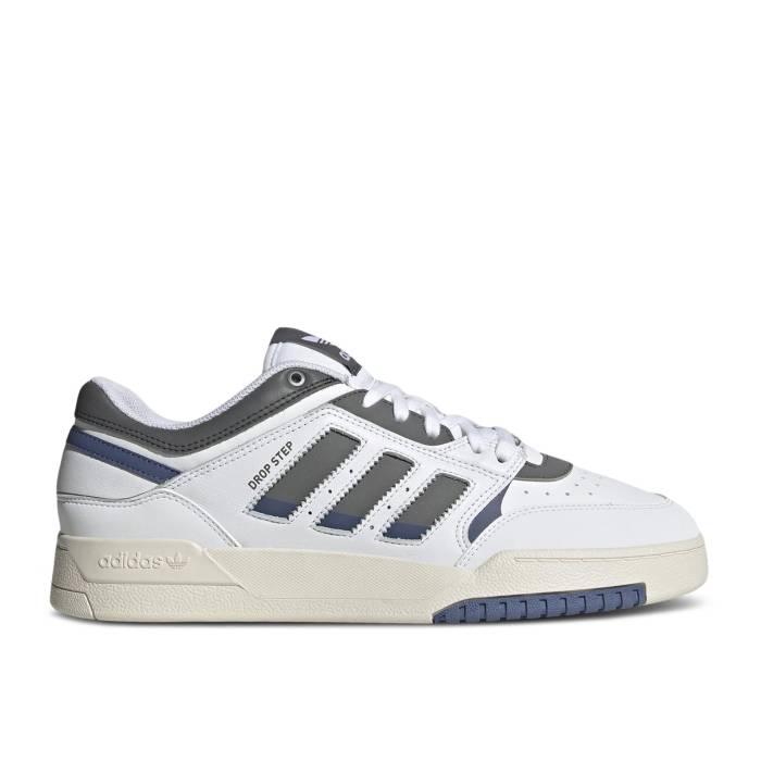 アディダス Adidas 【 Drop Step Low \u0027Grey Crew Blue\u0027 Men Cloud White/Grey Four/Crew Blue 】 労働者の一団 メンズ 白いこと 白いこと 薄墨色 薄墨色 労働者の一団 青味 青み