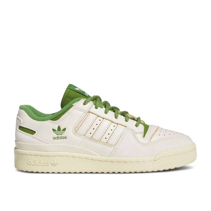 アディダス Adidas 【 Forum 84 Low Classic \u0027Vintage Green\u0027 Men Off White/Cream White/Easy Yellow 】 討論会 古典派音楽 メンズ 白いこと 白いこと 皮膚軟化剤 yellow 黄味がかった・黄色