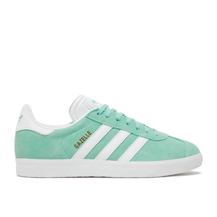 アディダス Adidas 【 Wmns Gazelle \u0027Pulse Mint\u0027 Women Pulse Mint/Cloud White/Gold Metallic 】 ガゼル レディース 白いこと 白いこと ゴールド