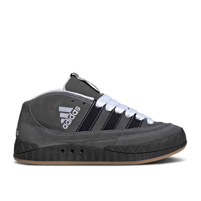 アディダス Adidas 【 Crude From Portugal X Adimatic Mid \u0027Ynuk\u0027 Men Grey Five/Core Black/Off White 】 ミッド メンズ 薄墨色 薄墨色 中核グループ 黒いこと 黒いこと 白いこと 白いこと
