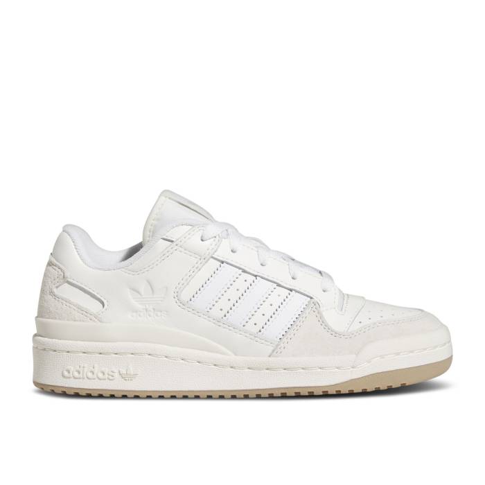 アディダス Adidas 【 Forum Low Big Kid 'White Gum' Youth Chalk White/Cloud White/Cloud White 】 フォーラム ジュニア キッズ 白色 ホワイト|スニケス
