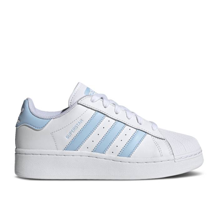 アディダス Adidas 【 Wmns Superstar Xlg \u0027White Clear Sky\u0027 Women Cloud White/Clear Sky/Cloud White 】 Superstar はやりっ児 レディース 白いこと 白いこと 天の原