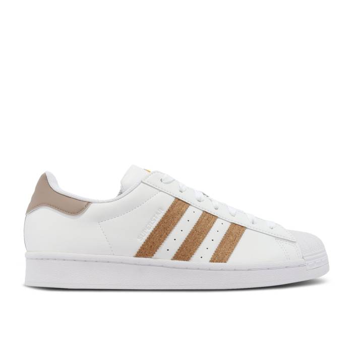 アディダス Adidas 【 Superstar \u0027White Cork\u0027 Men Cloud White/Chalky Brown/Crew Yellow 】 Superstar はやりっ児 メンズ 白いこと 白いこと 赤銅色 赤銅色 労働者の一団 yellow 黄味がかった・黄色