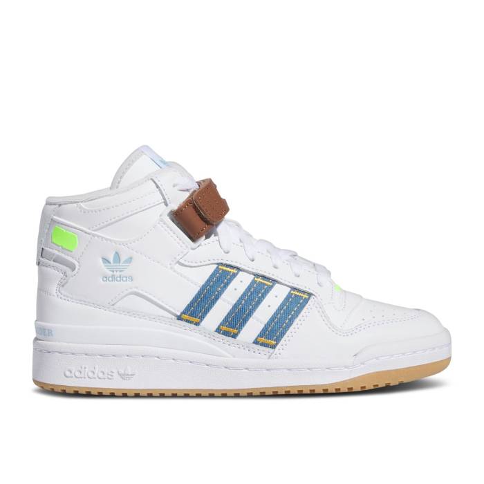 アディダス Adidas 【 Kseniaschnaider X Wmns Forum Mid 'White Denim' Women Cloud White/Supplier Colour/Preloved Brown 】 フォーラム ミッド レディース 白色 ホワイト 茶色 ブラウン