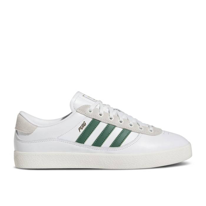 アディダス Adidas 【 Puig Indoor \u0027White Dark Green\u0027 Men Cloud White/Dark Green/Chalk White 】 メンズ 白いこと 白いこと green 緑・緑であること