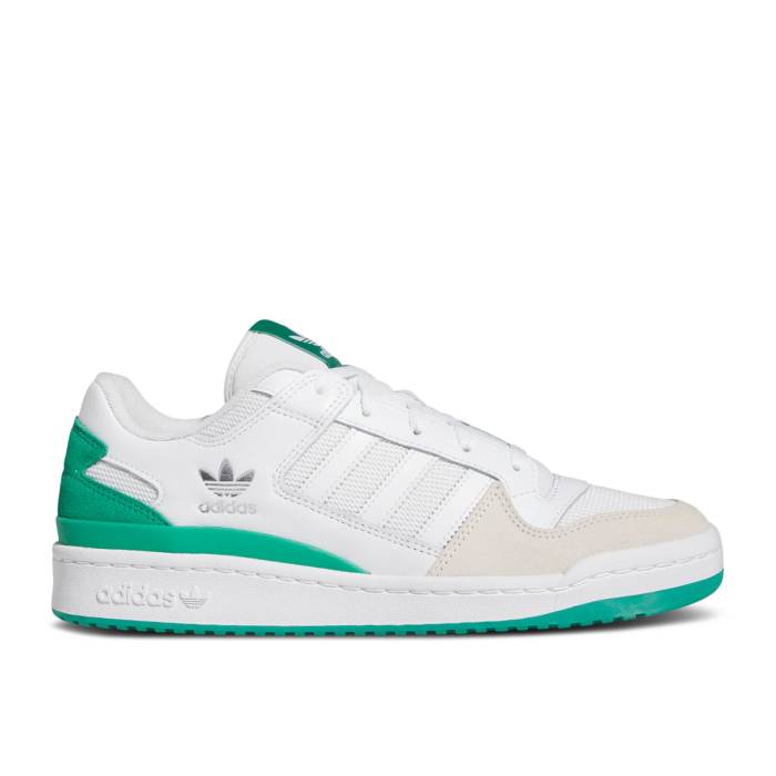 アディダス Adidas 【 Forum Low \u0027White Court Green\u0027 Men Cloud White/Cloud White/Court Green 】 討論会 厚地の外套 メンズ 白いこと 白いこと 厚地の外套 green 緑・緑であること