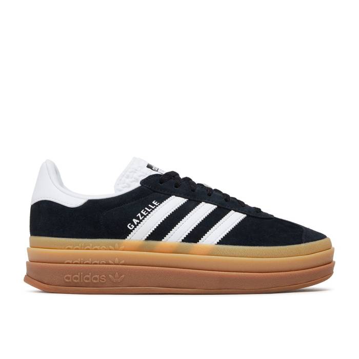 アディダス Adidas 【 Wmns Gazelle Bold \u0027Black Gum\u0027 Women Core Black/Footwear White/Footwear White 】 ガゼル レディース 中核グループ 黒いこと 黒いこと 白いこと 白いこと
