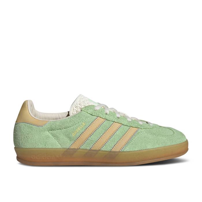 アディダス Adidas 【 Wmns Gazelle Indoor \u0027Green Spark\u0027 Women Semi Green Spark/Almost Yellow/Cream White 】 ガゼル レディース green 緑・緑であること yellow 黄味がかった・黄色 皮膚軟化剤 白いこと 白いこと
