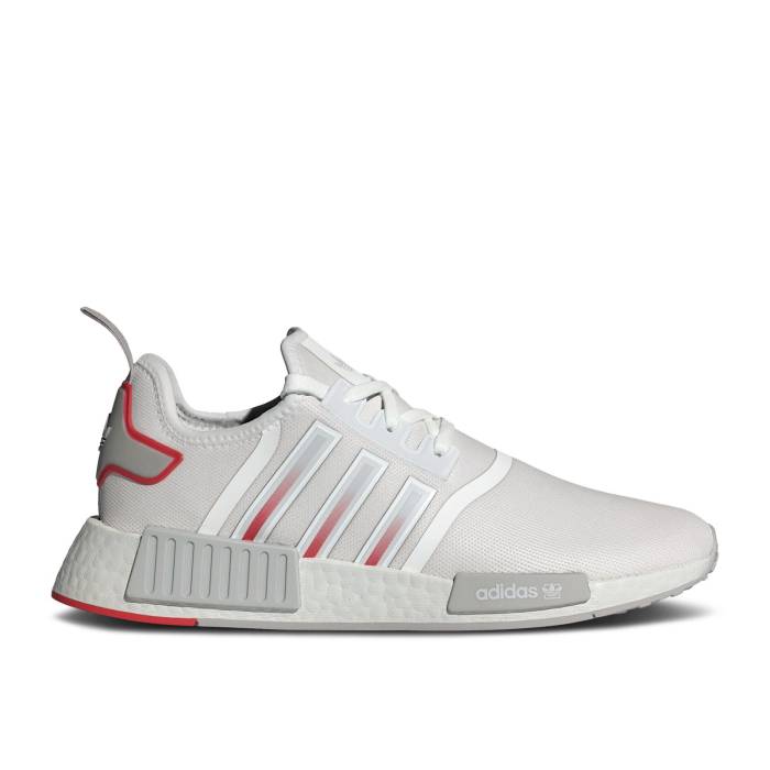 アディダス Adidas 【 Nmd_R1 'Crystal White Scarlet' Men Crystal White/Cloud White/Better Scarlet 】 白色 ホワイト メンズ 白色 ホワイト