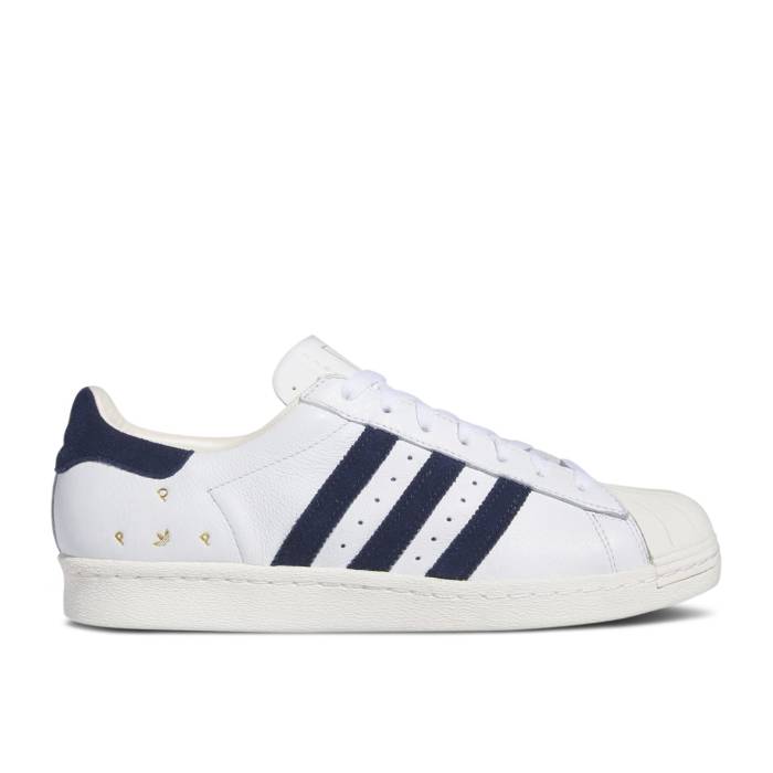 アディダス Adidas 【 Pop Trading Company X Superstar Adv \u0027White Collegiate Navy\u0027 Men Cloud White/Collegiate Navy/Chalk White 】 Superstar はやりっ児 メンズ 白いこと 白いこと 紺色 米国海軍