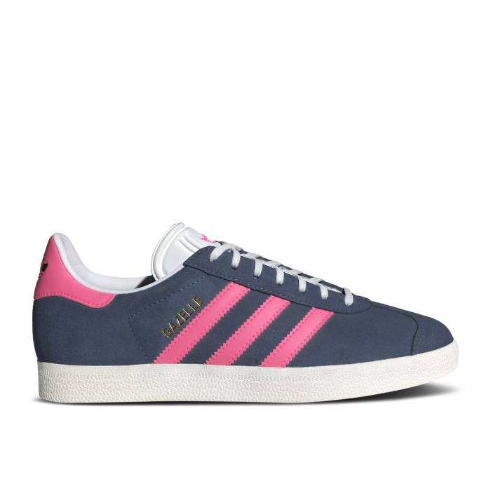 アディダス Adidas 【 Wmns Gazelle \u0027Preloved Ink Lucid Pink\u0027 Women Preloved Ink/Lucid Pink/Gold Metallic 】 ガゼル レディース pink さくら色 ゴールド