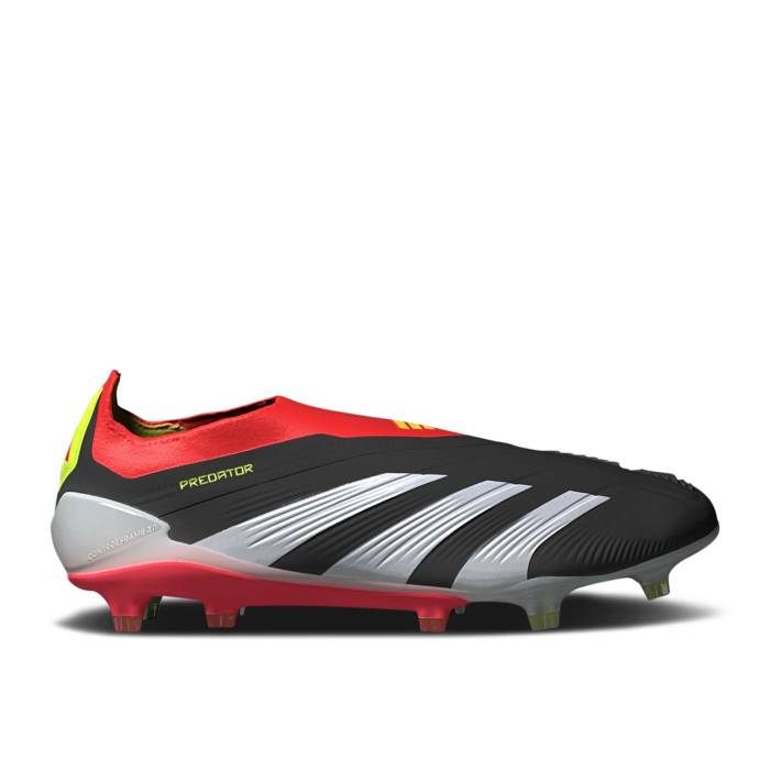アディダス Adidas 【 Predator Elite Laceless Fg 'Solar Energy Pack' Men Core Black/Cloud White/Solar Red 】 プレデター エリート エナジー メンズ コア 黒色 ブラック 白色 ホワイト Red 赤・レッド