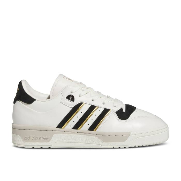 アディダス Adidas 【 Rivalry 86 Low 'White Black Gold' Men Cloud White/Core Black/Ivory 】 黒色 ブラック メンズ 白色 ホワイト コア 黒色 ブラック アイボリー|スニケス