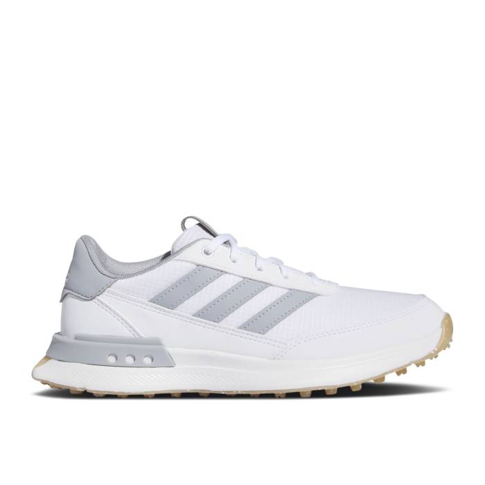 アディダス Adidas 【 S2G Spikeless 24 Golf J \u0027White Halo Silver\u0027 Youth Cloud White/Halo Silver/Gum 】 golf ゴルフ 御坊っちゃん キッズ 白いこと 白いこと Silver しろがね色・しろがね色 キッズ・ベビー・マタニティ-キッズファッション