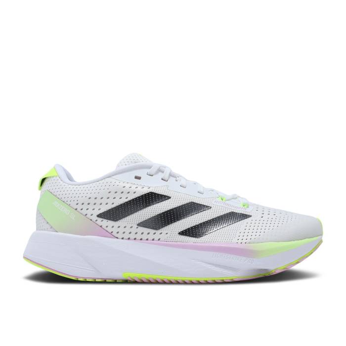 アディダス Adidas 【 Wmns Adizero Sl White Bliss Lilac Women Cloud White/Core Black/Bliss Lilac 】 アディゼロ レディース 白色 ホワイト コア 黒色 ブラック