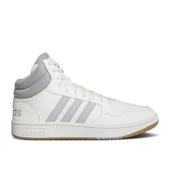 アディダス Adidas 【 Hoops 3.0 Mid \u0027White Grey Gum\u0027 Men Core White/Grey Two/Gum 】 ミッド 薄墨色 薄墨色 メンズ 中核グループ 白いこと 白いこと 薄墨色 薄墨色