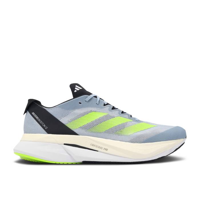 アディダス Adidas 【 Adizero Boston 12 'Wonder Blue Lucid Lemon' Men Wonder Blue/Lucid Lemon/Carbon 】 アディゼロ ボストン 青色 ブルー メンズ 青色 ブルー カーボン｜スニケス