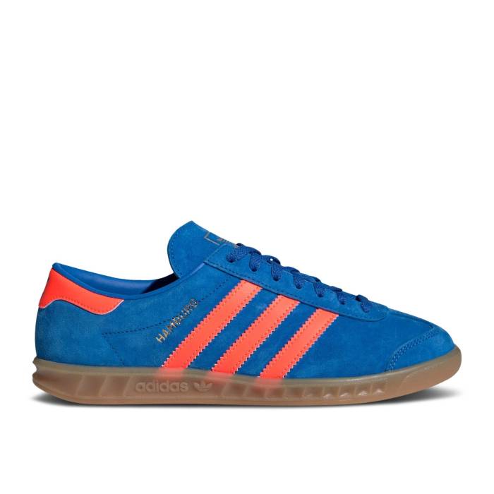 アディダス Adidas 【 Wmns Hamburg \u0027Blue Bird Solar Orange\u0027 Women Blue Bird/Solar Orange/Gum 】 レディース 青み 青色 orange 橙・オレンジ色