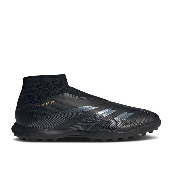 アディダス Adidas 【 Predator 24 League Laceless Tf \u0027Dark Spark Pack\u0027 Men Core Black/Carbon/Gold Metallic 】 プレデター メンズ 中核グループ 黒いこと 黒いこと 炭素 ゴールド