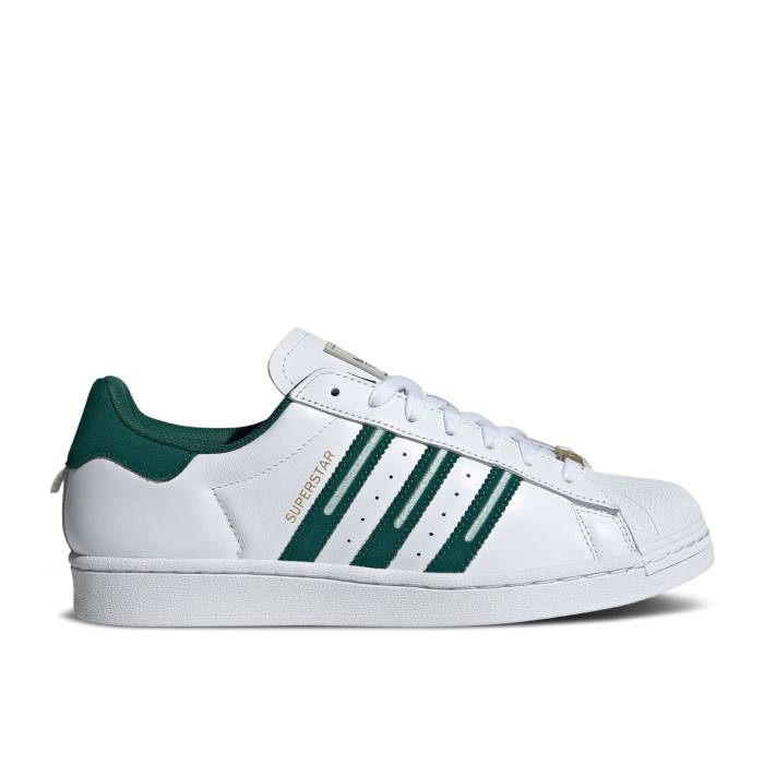 アディダス Adidas 【 Superstar \u0027Embroidered Green Stripes\u0027 Men Cloud White/Collegiate Green/Grey One 】 Superstar はやりっ子 green 緑・緑であること メンズ 白いこと 白いこと green 緑・緑であること 薄墨色 薄墨色