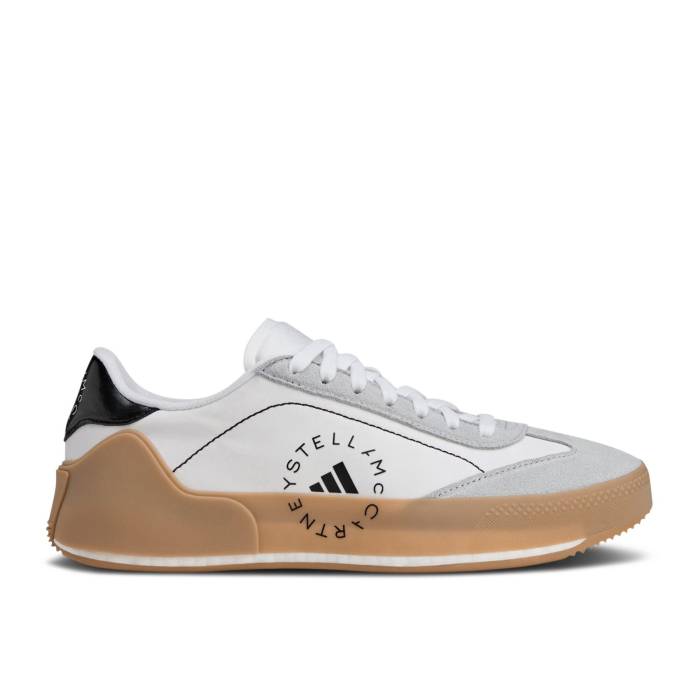 アディダス Adidas 【 Stella Mccartney X Wmns Court Boost White Charcoal Gum Women Cloud White/Charcoal/Core Black 】 コート ブースト チャコール レディース 白色 ホワイト チャコール コア 黒色 ブラック