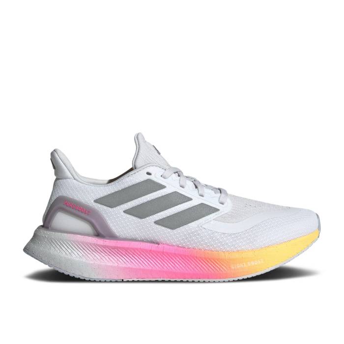 アディダス Adidas 【 Wmns Pureboost 5 \u0027White Lucid Pink\u0027 Women Cloud White/Silver Metallic/Spark 】 レディース 白いこと 白いこと Silver しろがね色・しろがね色