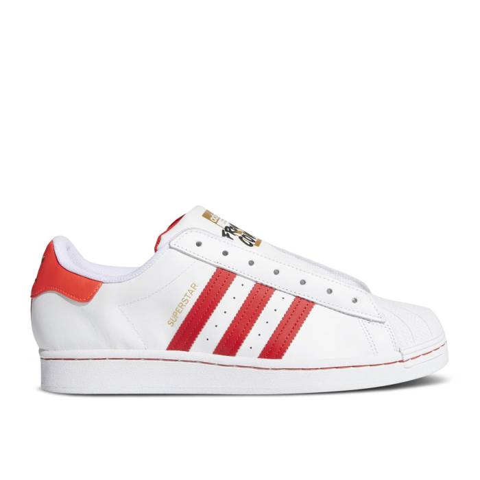 アディダス Adidas 【 Superstar Laceless 'White Team Collegiate Red' Men Cloud White/Team Collegiate Red/Solar Red 】 Superstar スーパースター Team チーム メンズ 白色 ホワイト Team チーム Red 赤・レッド|スニケス