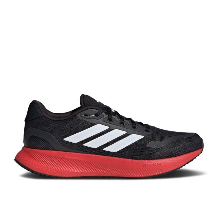アディダス Adidas 【 Runfalcon 5 \u0027Black White Bright Red\u0027 Men Core Black/Cloud White/Bright Red 】 白いこと 白いこと メンズ 中核グループ 黒いこと 黒いこと 白いこと 白いこと Red 赤・赤いこと