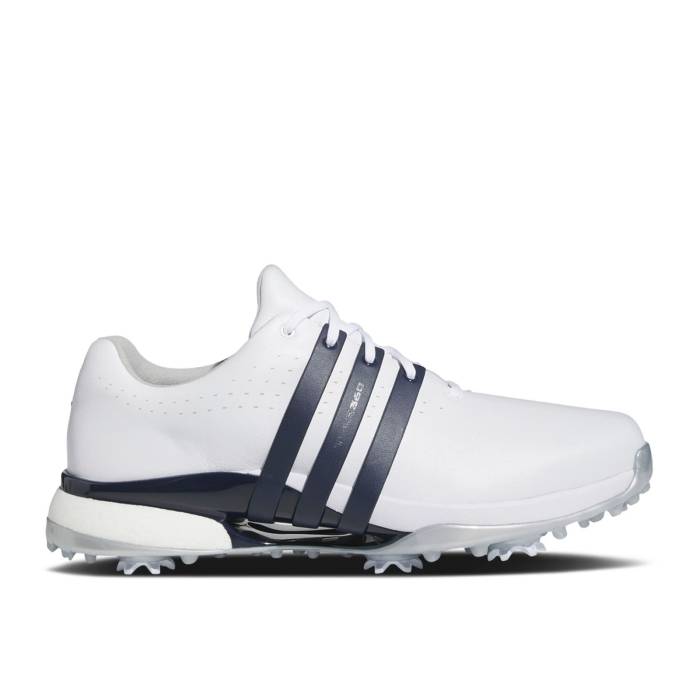 アディダス Adidas 【 Tour 360 24 Golf Wide \u0027White Collegiate Navy\u0027 Men Cloud White/Collegiate Navy/Silver Metallic 】 golf ゴルフ メンズ 白いこと 白いこと 紺色 米国海軍 Silver しろがね色・しろがね色