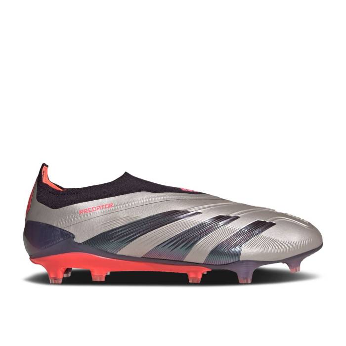 アディダス Adidas 【 Predator Elite Laceless Fg 'Vivid Horizon Pack' Men Platinum Metallic/Aurora Black/Carbon 】 プレデター エリート メンズ Platinum プラチナム 黒色 ブラック カーボン