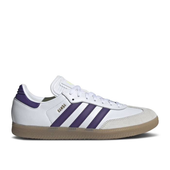アディダス Adidas 【 Lionel Messi X Samba Og \u0027Triunfo Estelar Pack\u0027 Men Cloud White/Purple/Gum 】 サンバ メンズ 白いこと 白いこと Purple 紫・パープル