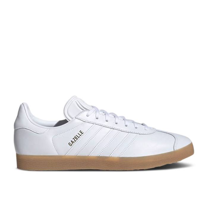 アディダス Adidas 【 Gazelle 'White Leather Gum' Men Footwear White/Footwear White/Gum 4 】 ガゼル レザー メンズ 白色 ホワイト|スニケス