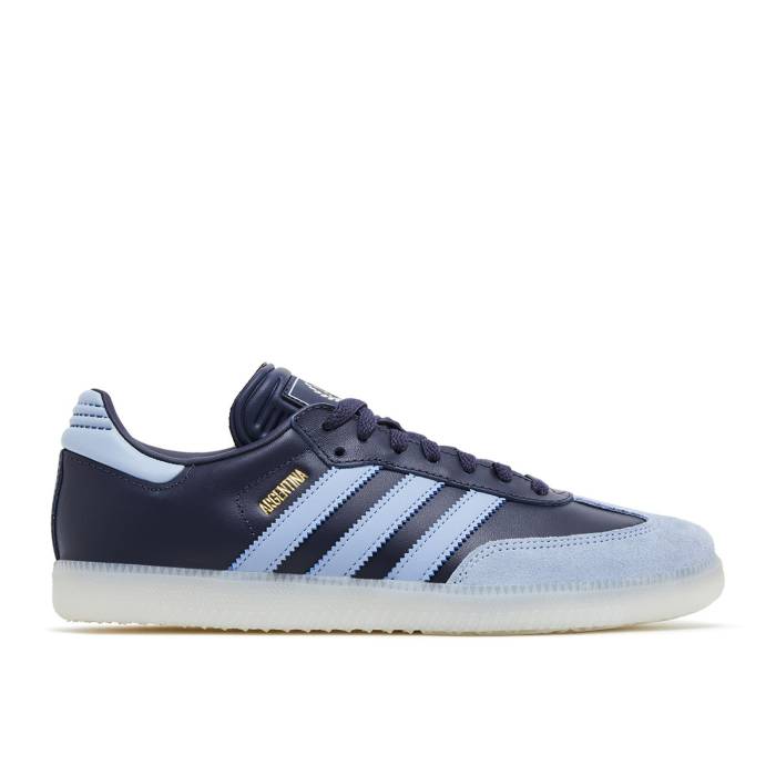 アディダス Adidas 【 Argentine Football Association X Samba 'Away Kit' Men Shadow Navy/Clear Sky/Gold Metallic 】 フットボール サンバ メンズ シャドー・シャドウ 紺色 ネイビー スカイ ゴールド