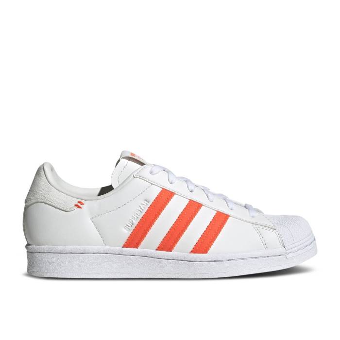 アディダス Adidas 【 Wmns Superstar 'Crystal White Solar Red' Women Crystal White/Solar Red/Grey Two 】 Superstar スーパースター 白色 ホワイト レディース 白色 ホワイト Red 赤・レッド 灰色 グレー｜スニケス