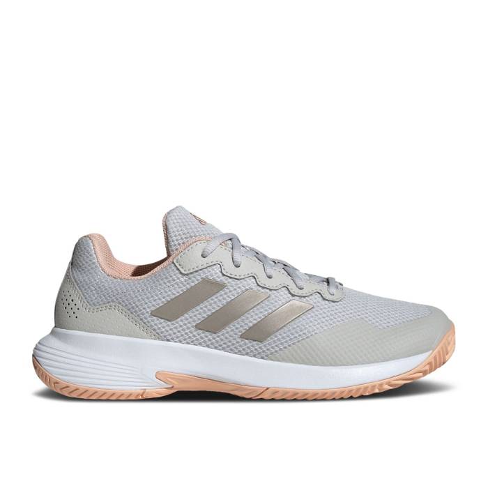 アディダス Adidas 【 Wmns Gamecourt 2.0 \u0027Grey Cyber Metallic\u0027 Women Grey One/Cyber Metallic/Powder Coral 】 レディース 薄墨色 薄墨色
